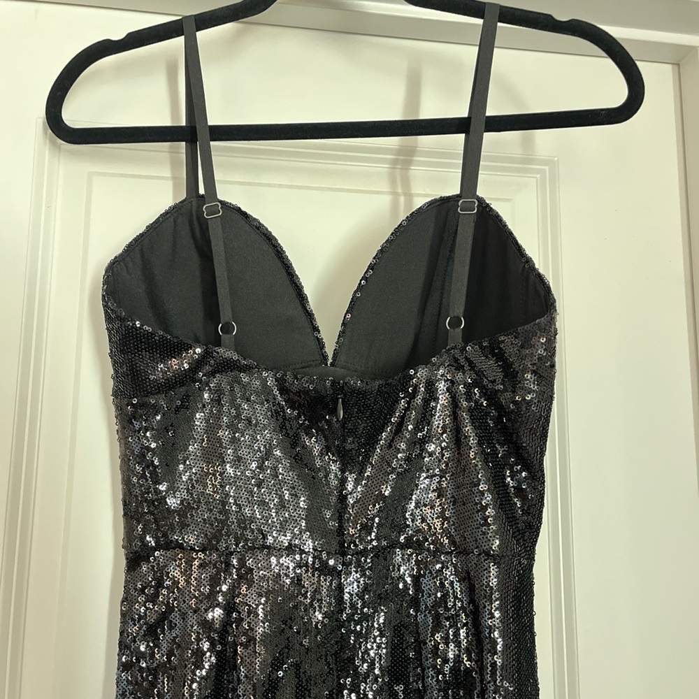 Dress the Population Black Sequin Midi Dress - Picture 4 of 7